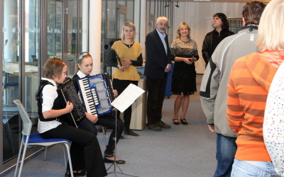 Vernisaz 14 s dekanam a Teodorem fakulta J_Hradec 2013