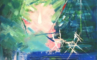 V zahradě, 50 x 50 cm